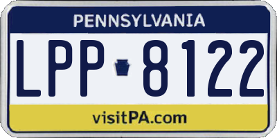 PA license plate LPP8122