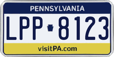 PA license plate LPP8123