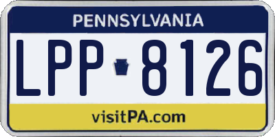 PA license plate LPP8126