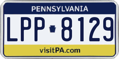 PA license plate LPP8129