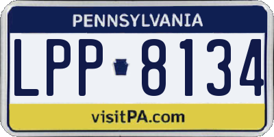 PA license plate LPP8134