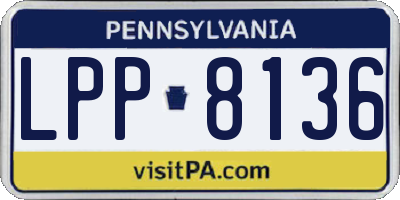 PA license plate LPP8136