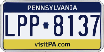 PA license plate LPP8137