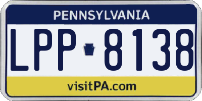 PA license plate LPP8138