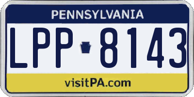 PA license plate LPP8143