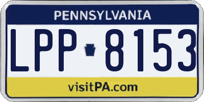 PA license plate LPP8153