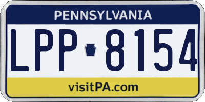 PA license plate LPP8154