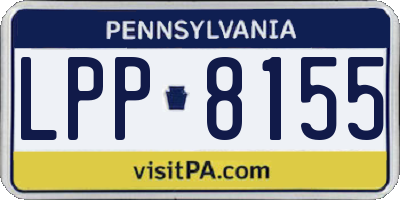 PA license plate LPP8155