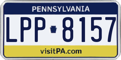 PA license plate LPP8157