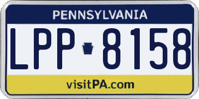 PA license plate LPP8158