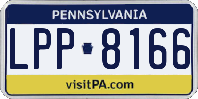 PA license plate LPP8166