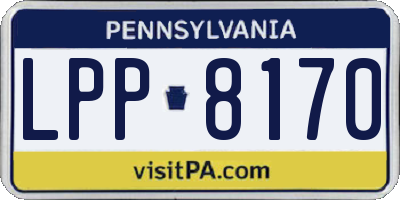 PA license plate LPP8170