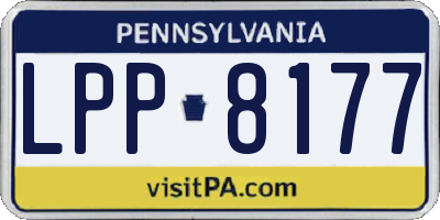PA license plate LPP8177