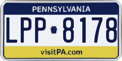 PA license plate LPP8178