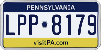 PA license plate LPP8179