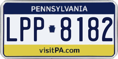 PA license plate LPP8182