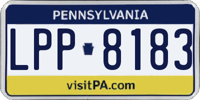 PA license plate LPP8183
