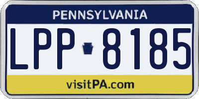 PA license plate LPP8185