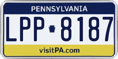 PA license plate LPP8187