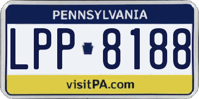 PA license plate LPP8188