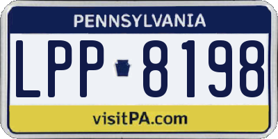 PA license plate LPP8198