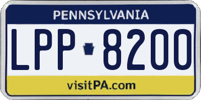 PA license plate LPP8200