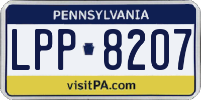 PA license plate LPP8207