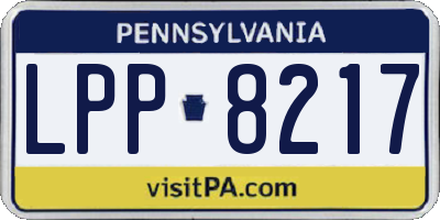 PA license plate LPP8217