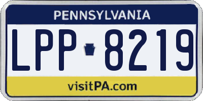 PA license plate LPP8219