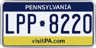 PA license plate LPP8220