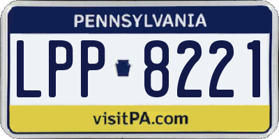 PA license plate LPP8221