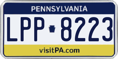 PA license plate LPP8223