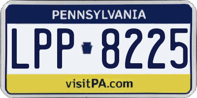 PA license plate LPP8225