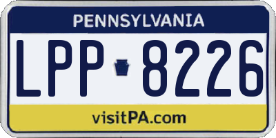 PA license plate LPP8226