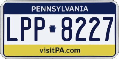 PA license plate LPP8227