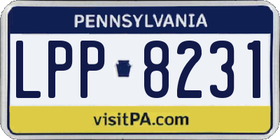 PA license plate LPP8231