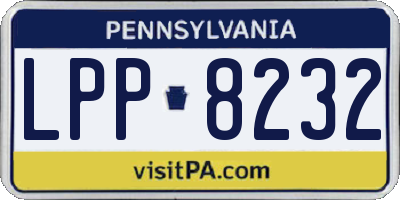 PA license plate LPP8232