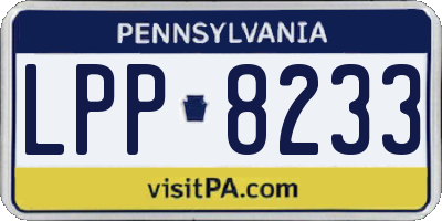 PA license plate LPP8233