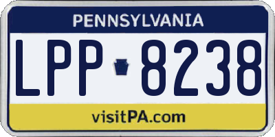 PA license plate LPP8238