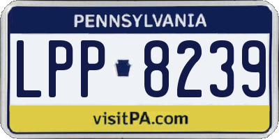 PA license plate LPP8239