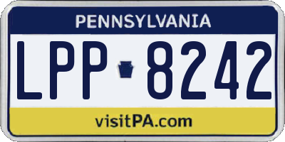 PA license plate LPP8242