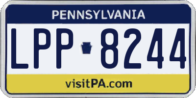 PA license plate LPP8244