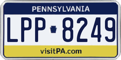 PA license plate LPP8249