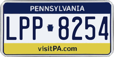 PA license plate LPP8254