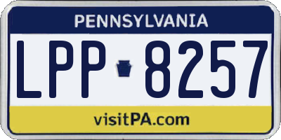 PA license plate LPP8257