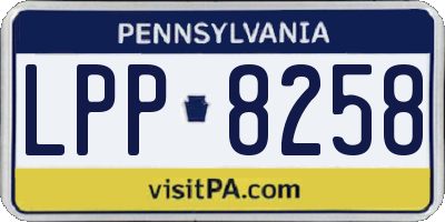 PA license plate LPP8258