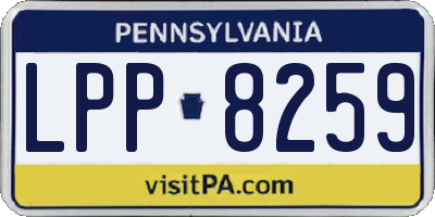 PA license plate LPP8259