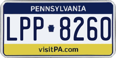PA license plate LPP8260