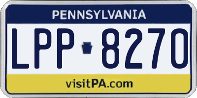 PA license plate LPP8270