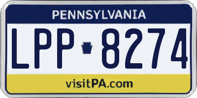 PA license plate LPP8274